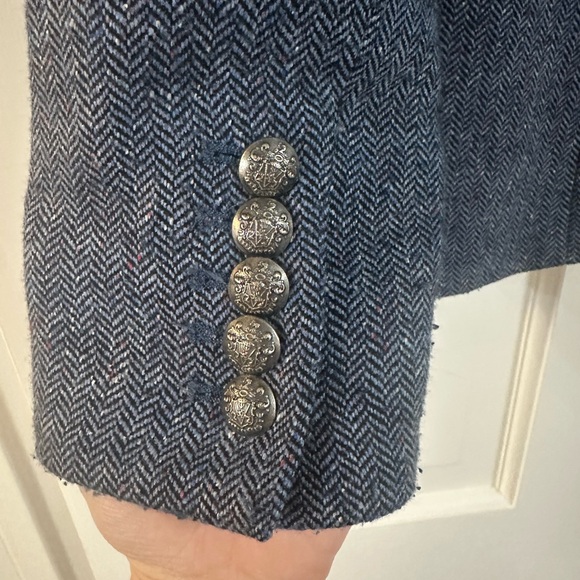 Veronica Beard Herringbone Double-Breasted Blazer Size 4 - Picture 7 of 7